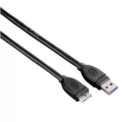 Hama USB 3.0 kabel, typ A - micro B, 0,75 m, černý