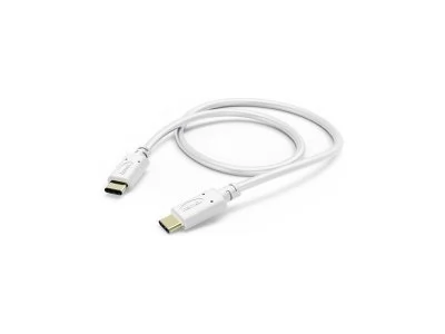 Hama kabel USB-C 2.0 typ C-C 0,2 m, opletený, bílý